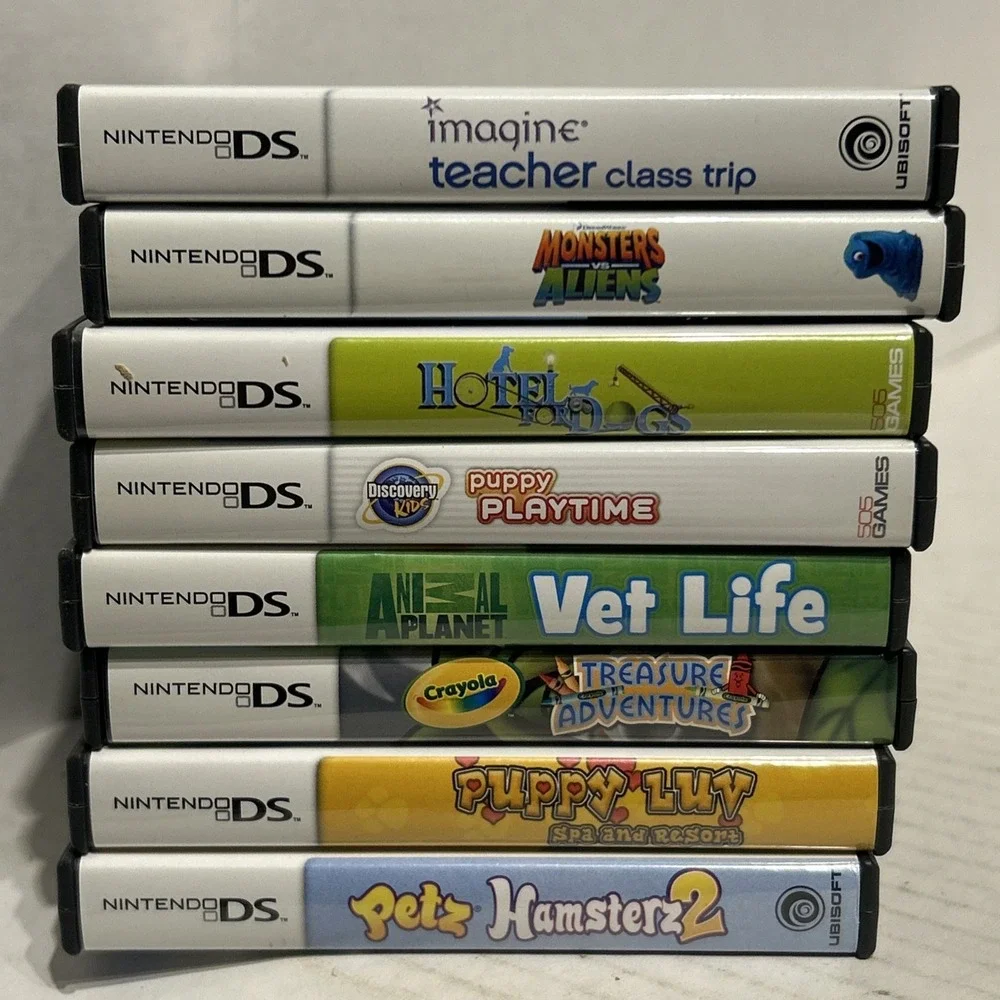 Nintendo DS Game Lot Of 8 Pet & Learning Themed All CIB‎